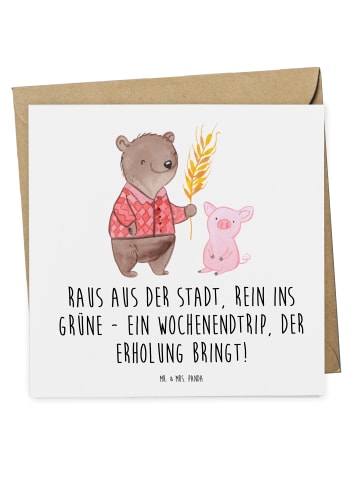Mr. & Mrs. Panda Geschenkgutschein Wochenendtrip auf dem Land mi... in Weiß