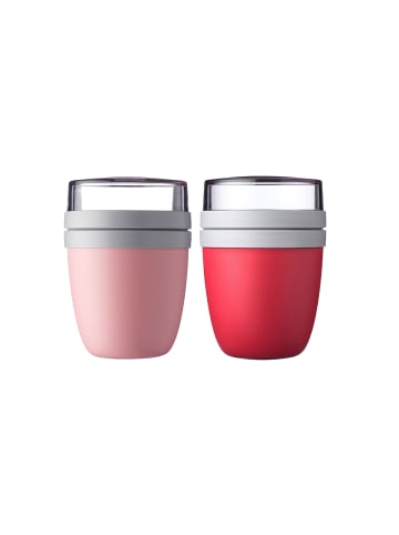 Mepal 2er Set Lunchpots Ellipse 500 + 200 ml in Nordic Pink & Nordic Red