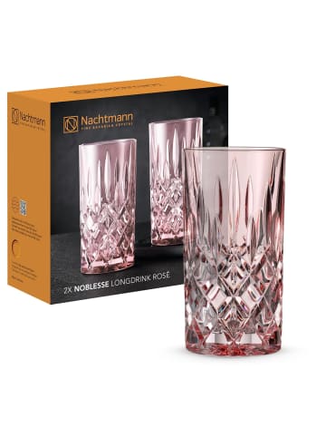Nachtmann 2er Set Longdrinkgläser Noblesse Colors 395 ml in Rosé