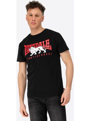 Lonsdale T-Shirt "Ervan T-Shirt Normale Passform" in Schwarz