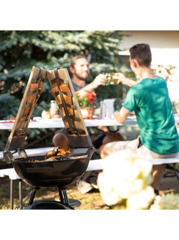 relaxdays 2er Set: Flammlachsbretter in Natur