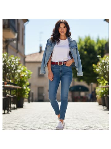 FRONHOFER Damengürtel 4 cm, Ledergürtel in Kobalt