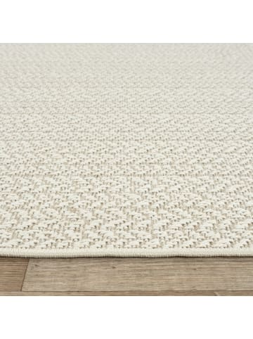 KADIMA DESIGN Läufer Bordüre flachgewebt pflegeleicht Wohnzimmer Flur Esszimmer in Creme