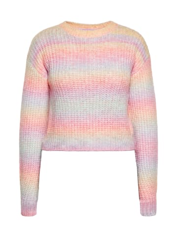 myMo Strick Pullover in Regenbogen Mehrfarbig