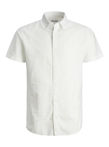 JACK & JONES Junior Leinenhemd kurzarm in white