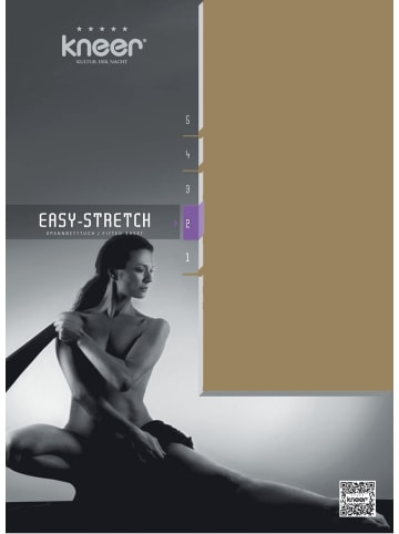 Kneer EASY-STRETCH Q25 180/200 - 200 /200 cm bis 180/220 - 200/220 cm in toffee