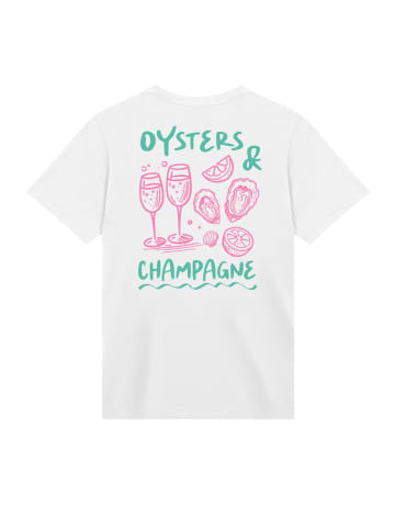 F4NT4STIC T-Shirt Oysters And Champagne in weiß