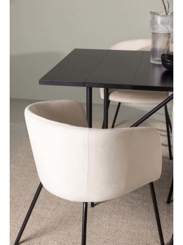 ebuy24 Essgruppe Astrid 9 (7-teilig) Schwarz 90 x 200 cm