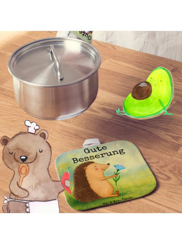 Mr. & Mrs. Panda Ofenhandschuhe Igel Blumen Design mit Spruch in Weiß