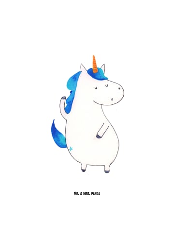 Mr. & Mrs. Panda getränkebehälter Einhorn Mann ohne Spruch in Weiß