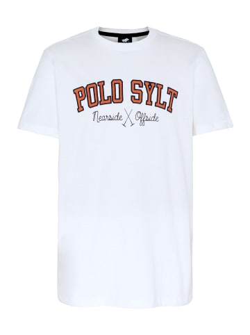 Polo Sylt T-Shirt im Logo-Look in Weiß