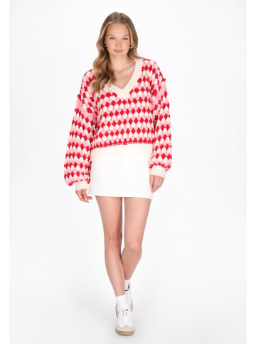 myMo Women Sweater in red multicolor