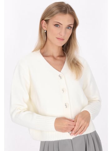 DreiMaster Klassik Damen Cardigan in Wollweiss
