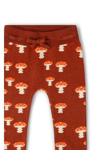 Little Green Radicals Tie Waist Knitted Joggers in Orange