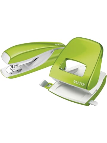 Leitz Schreibtisch-Set Locher NeXXt Wow Locher/Heftgerät 5008/5502 grün