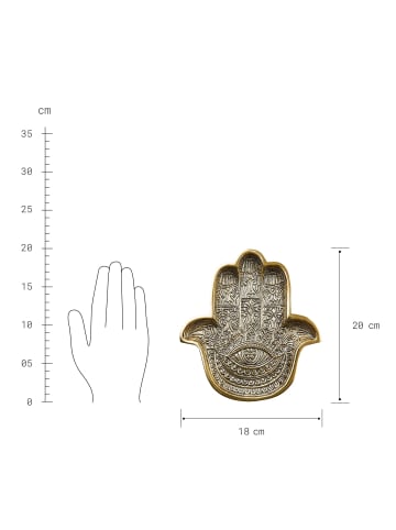 Butlers Deko Schale B 20 x T 18cm HAMSA in Gold