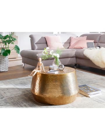 FineBuy Couchtisch in Gold / Aluminium / 60x60x36