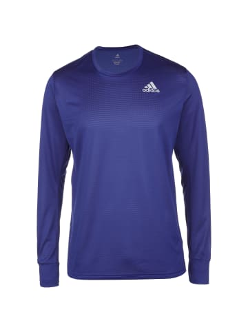 adidas Performance Longsleeve On The Run in dunkelblau / silber