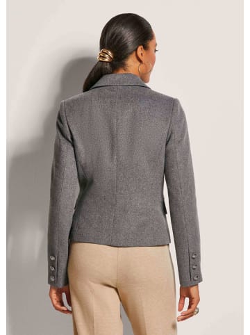 MADELEINE Kurzblazer mit Glanz-Akzenten in graphit