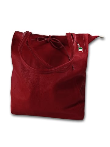 Florence Leder Shopper, Schultertasche Florence Tasche rot ca. 28cm