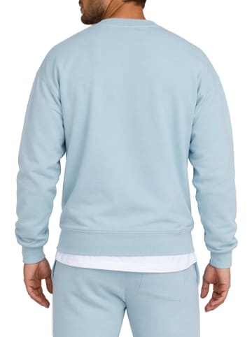 Reichstadt Herren Regular Fit Pullover Logo-Stitching in Baby Blue