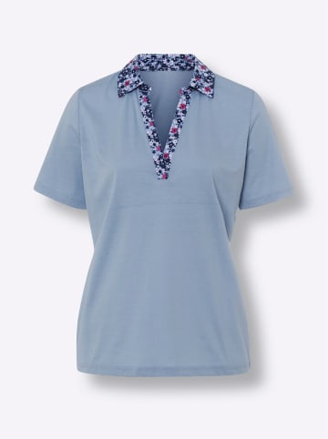 Sieh an! Kurzarm-Shirt in jeansblau