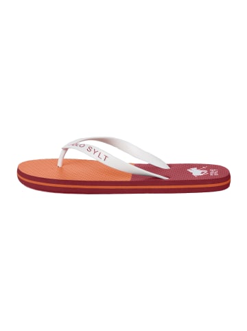 Polo Sylt Beach-Sandals Unisex im Label-Design in Rot