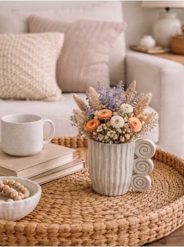 AltoBelli Blumentopf TAZZA Zement Antik Grau Patina Deko Tasse 22x21 cm