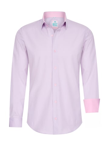 Rusty Neal Pastell Hemd S - 6XL Slim Fit Cotton-Stretch in Lavender