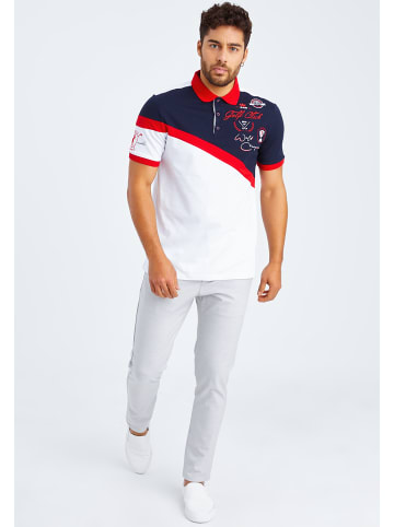 Leif Nelson Herren T-Shirt Polo Herren T-Shirt Polo LN-55605 in weiß