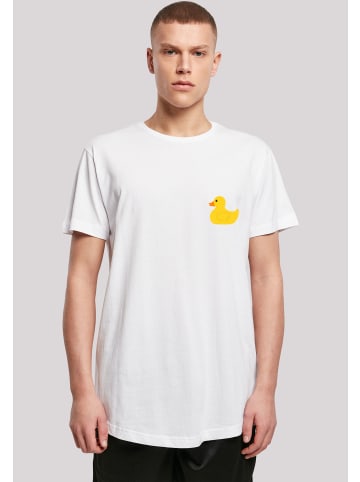 F4NT4STIC Long Cut T-Shirt Yellow Rubber Duck LONG in weiß