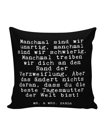 Mr. & Mrs. Panda kissen für sofa Manchmal sind wir unartig,... m... in Schwarz