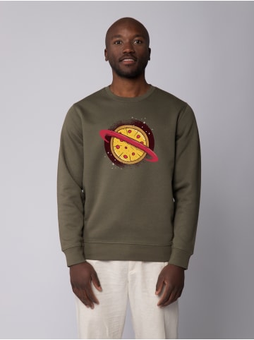 wat? Apparel Sweatshirt Pizza Planet in Khaki