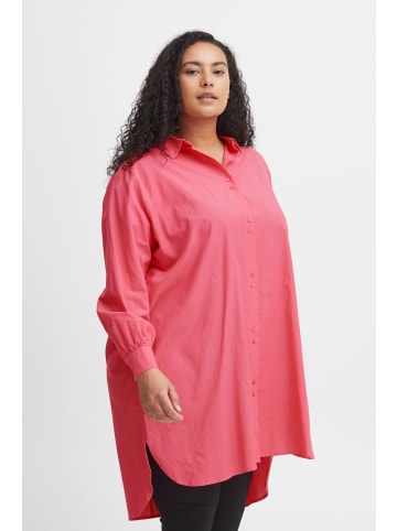 Fransa Langarmbluse FPVIBI SH 1 - 20612018  Lang geschnittene Hemdbluse in Pink