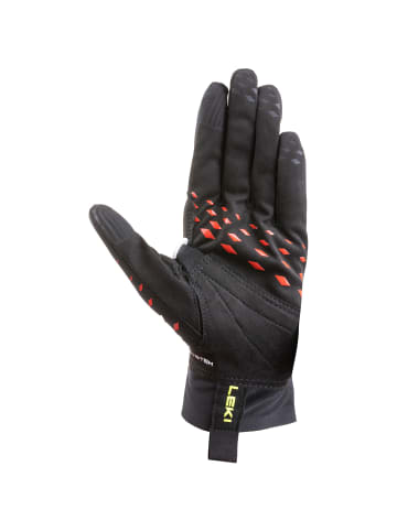 LEKI Outdoorhandschuhe Ultra Trail Storm Shark in black-red-neonyellow