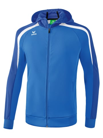 erima Liga 2.0 Trainingsjacke mit Kapuze in new royal/true blue/weiss