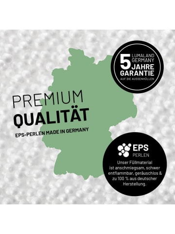 Lumaland Sitzsack-Hocker Pouf rund 50l pastellgrün  grün
