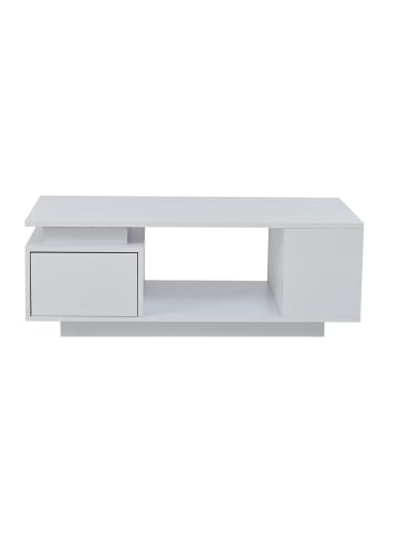 ABRIHOME LED-Couchtisch in Weiß 100x50x36 cm mit App Steuerung