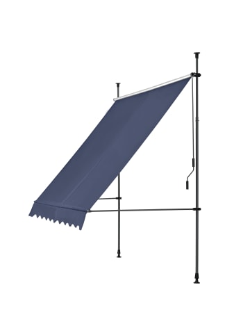 pro.tec Klemmmarkise in Dunkelblau (B)150cm