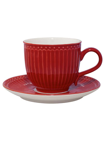 Greengate Tasse mit Untertasse ALICE ROT