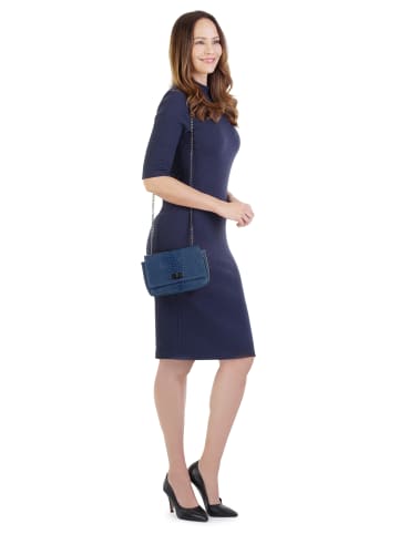 Cluty Umhängetasche echt Leder in blau
