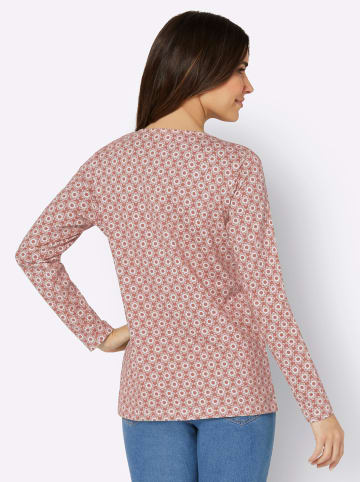 Sieh an! Langarm-Shirt in rosenholz-ecru-bedruckt