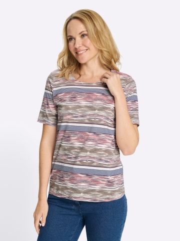 Sieh an! Kurzarmshirt in flamingo-ecru-bedruckt