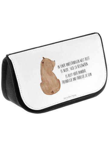 Mr. & Mrs. Panda Beauty Bag Bär Schulterblick mit Spruch in Weiß
