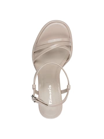 Tamaris Sandalette in BEIGE PATEN