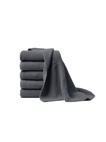 Hahn Wohndecke Strickdecke in anthrazit
