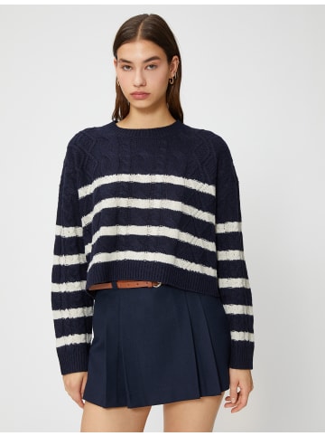 KOTON Sweater in Marineblau Gestreift