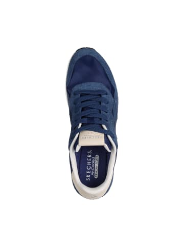 Skechers Low Sneaker Uno Vintage Dayz aus Leder Blau