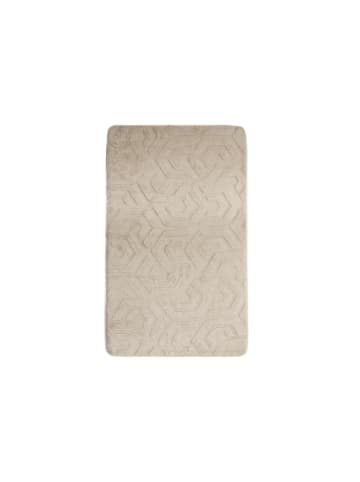 Almina Elegance WC-Set - 2-teiliges Badematten-Set mit geometrischer Struktur in Braun