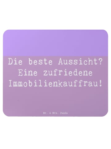 Mr. & Mrs. Panda Mousepad Spruch Immobilienkauffrau Freude mit S... in Lavendeltraum